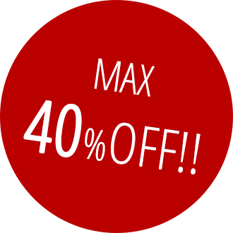 MAX40%OFF!!